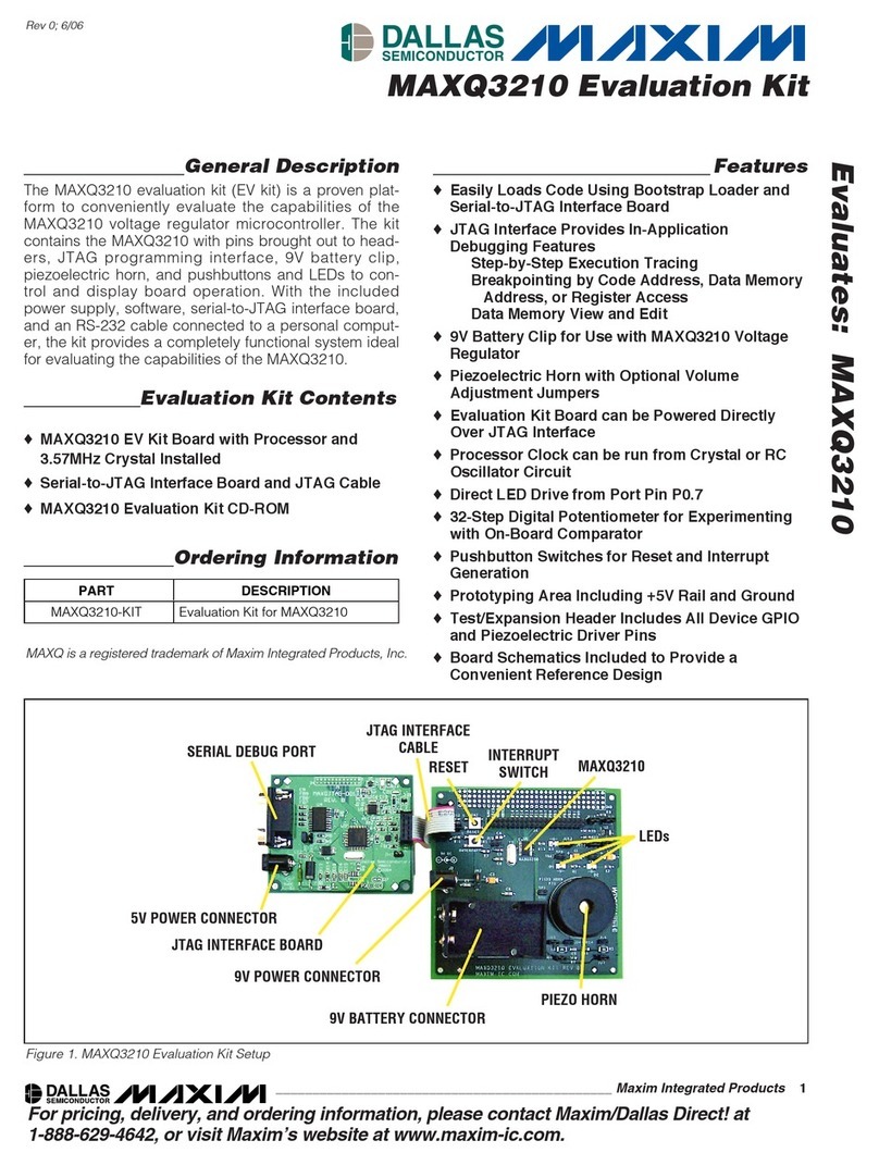 Dallas Semiconductor Maxim MAXQ3210 manual