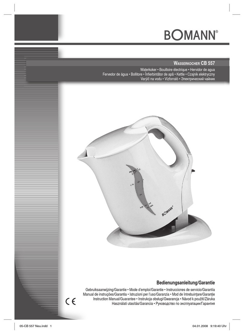 BOMANN CB 557 Instruction manual & guarantee