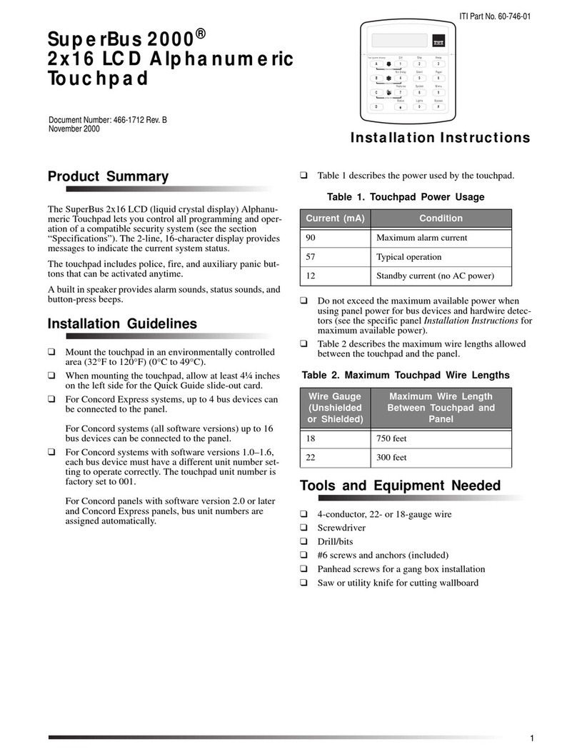 Interlogix SuperBus 2000 installation instructions