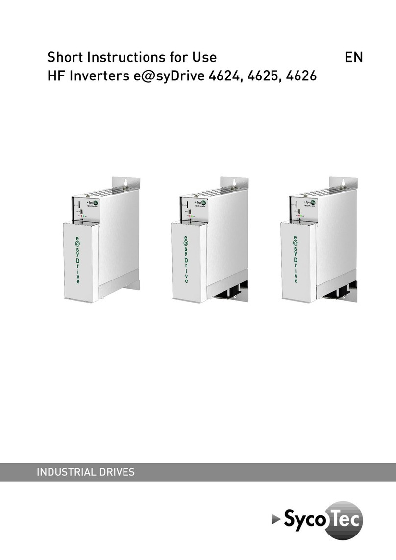 SycoTec HF Inverter e@syDrive 4624 Short instructions for use