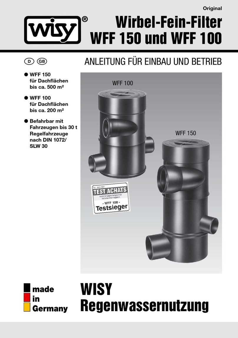 Wisy Vortex Fine Filter WFF 150 Installation and operating instructions