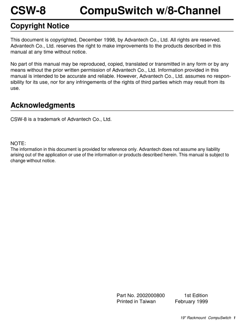 Advantech CSW-8 User manual