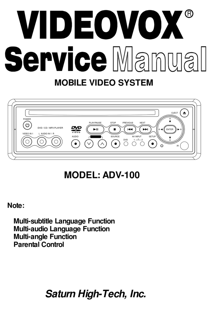 Saturn High-Tech Videovox ADV-100 Service manual