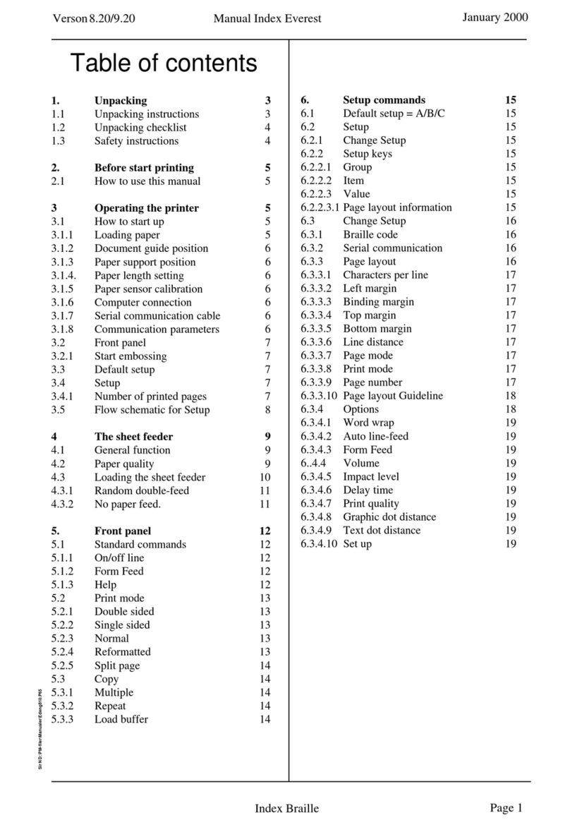 Index Braille EVEREST Series User manual