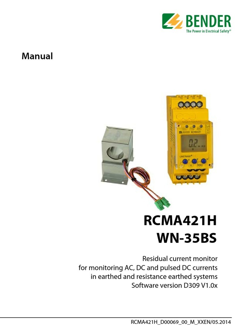 Bender RCMA421H manual