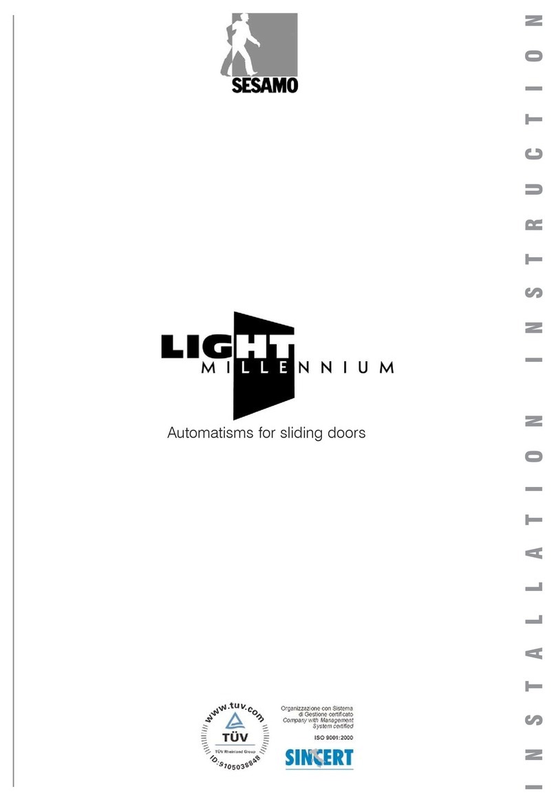 Sesamo LIGHT MILLENIUM Installation instruction