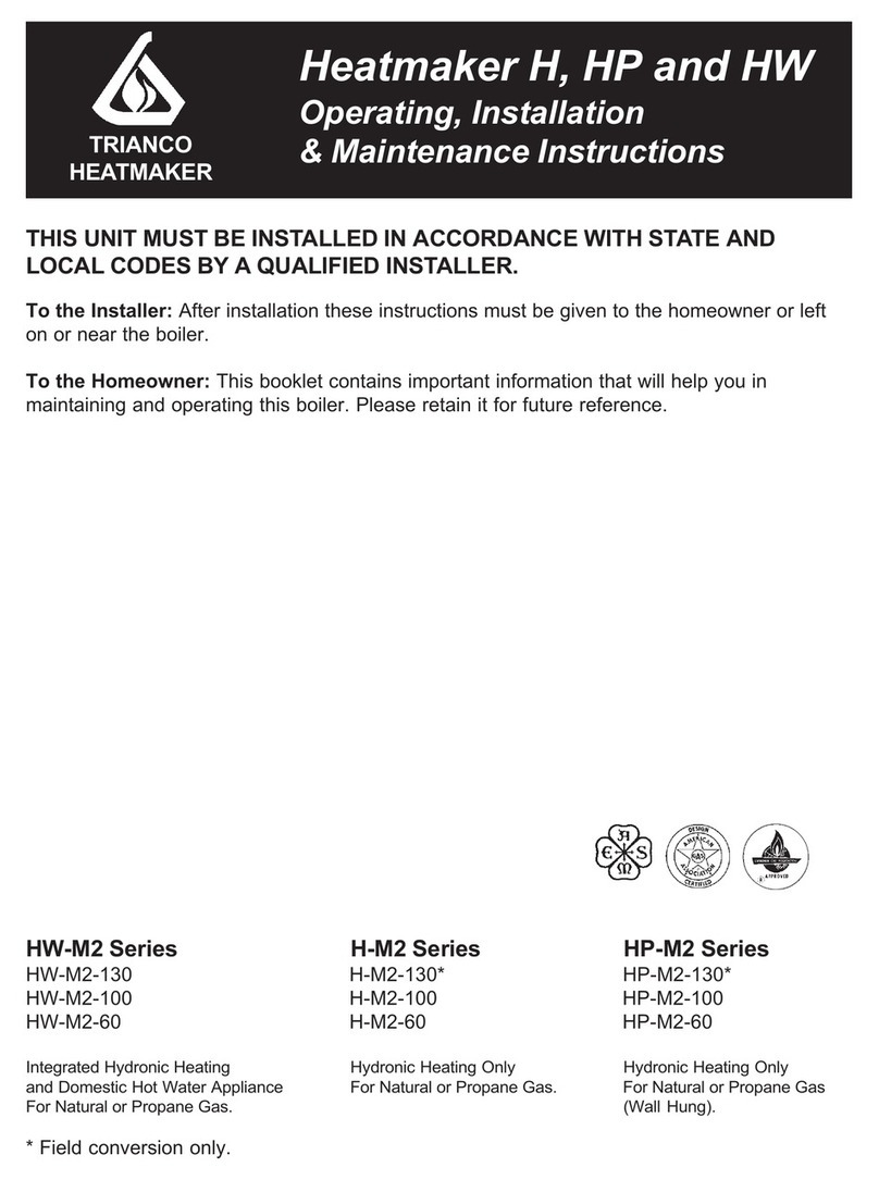 Trianco Heatmaker H Series Operating, installation, maintenance instructions