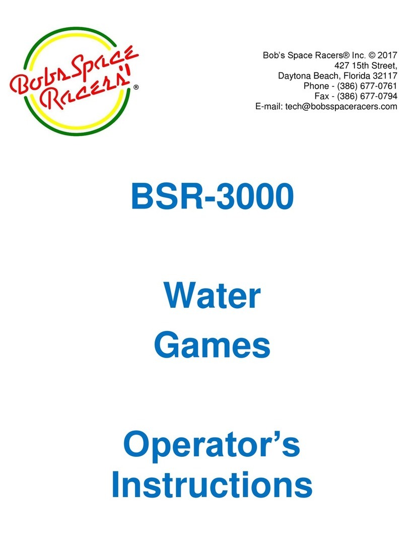 Bob's Space Racers FEC Whac-A-Mole BSR-3000 Operator instructions