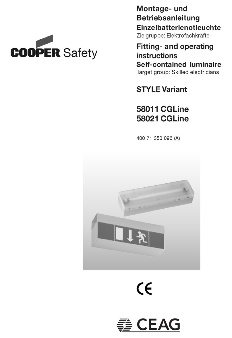 Cooper safety STYLE Variant 58011 CGLine Fitting and operating instructions