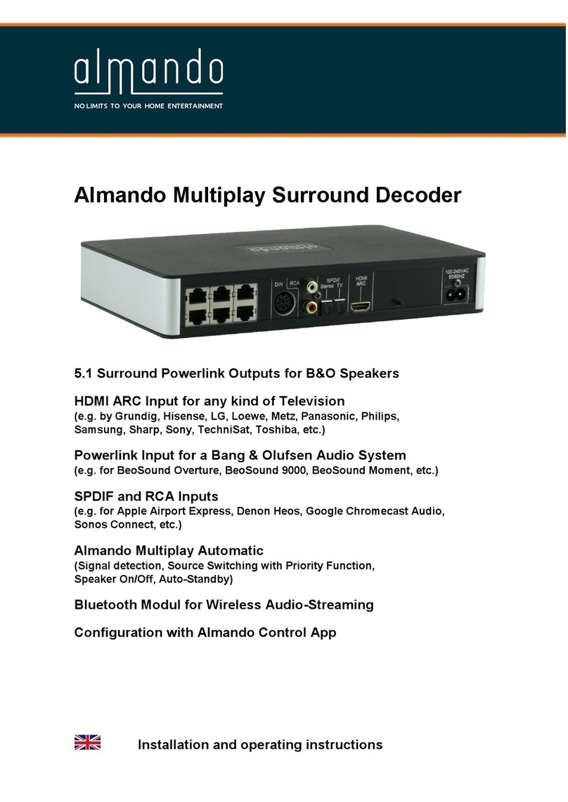 almando Multiplay Surround Decoder Installation and operating instructions