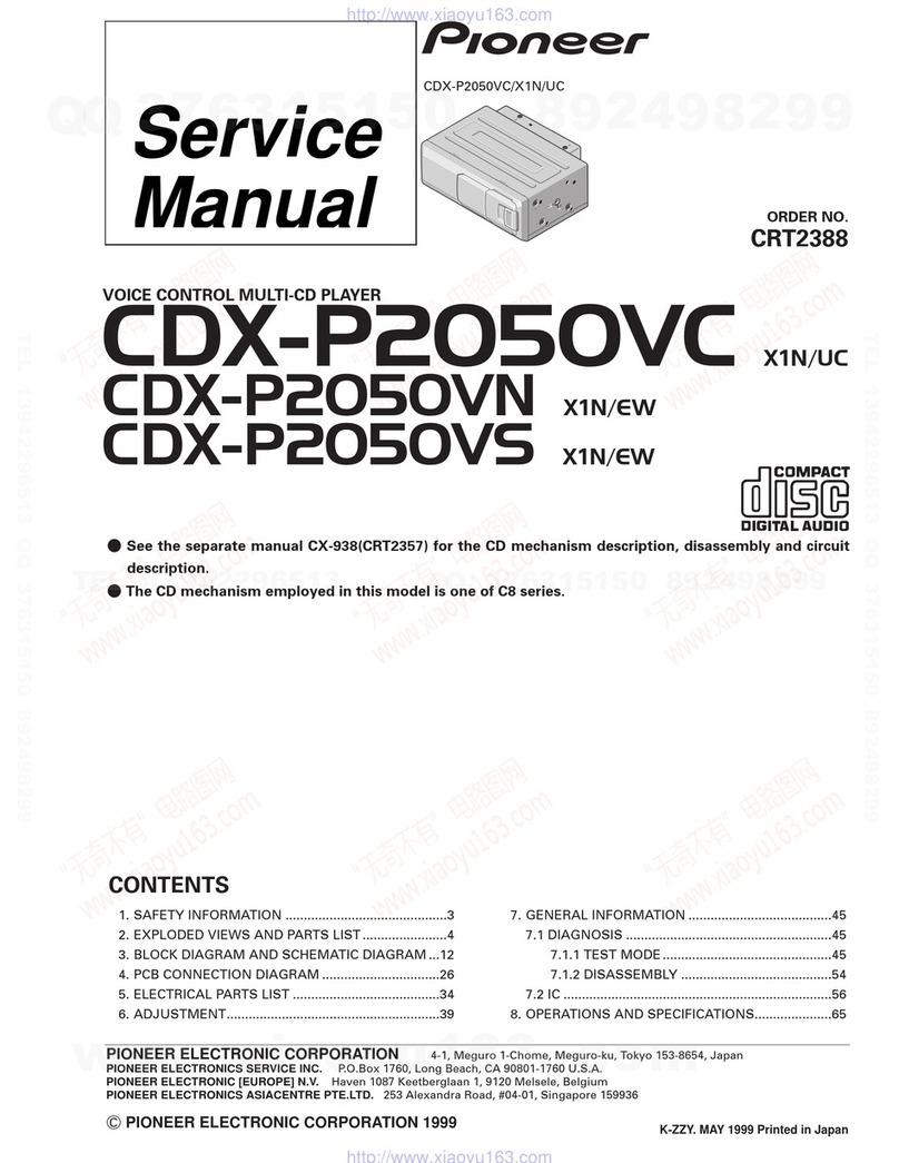 Pioneer CDX-P2050VC Service manual