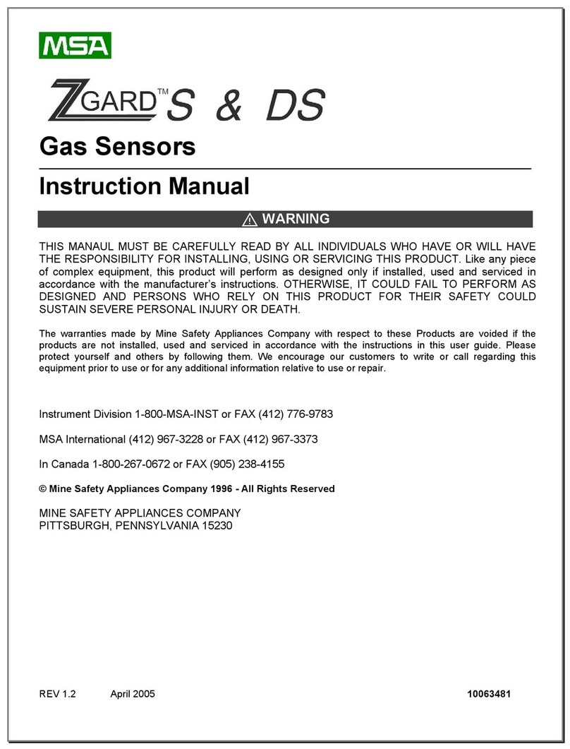 MSA ZGARD S instruction manual MSA ZGARD S instruction manual