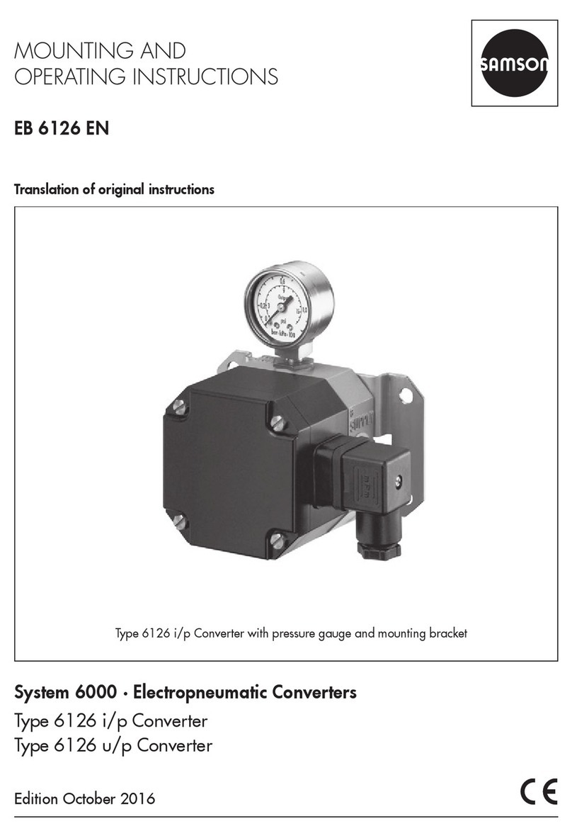Samson 6000 Series Mounting and operating instructions