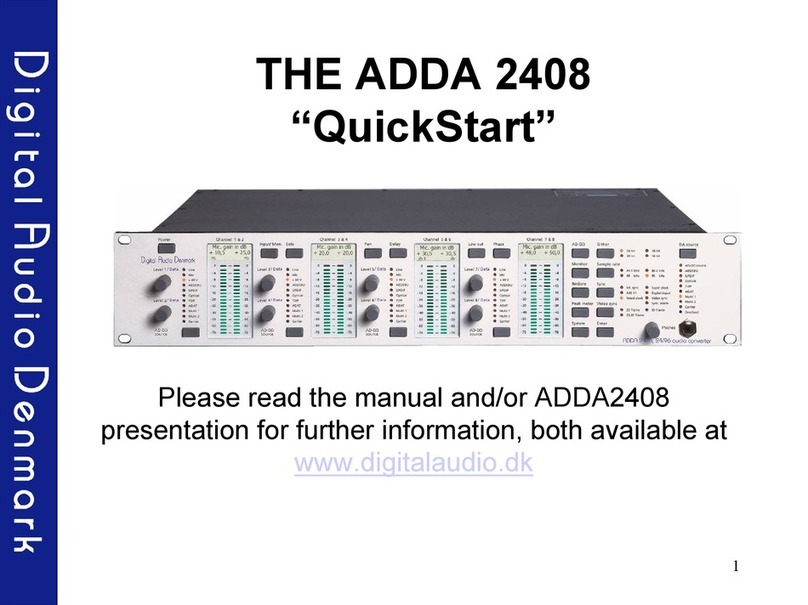 Digital audio THE ADDA 2408 quick start