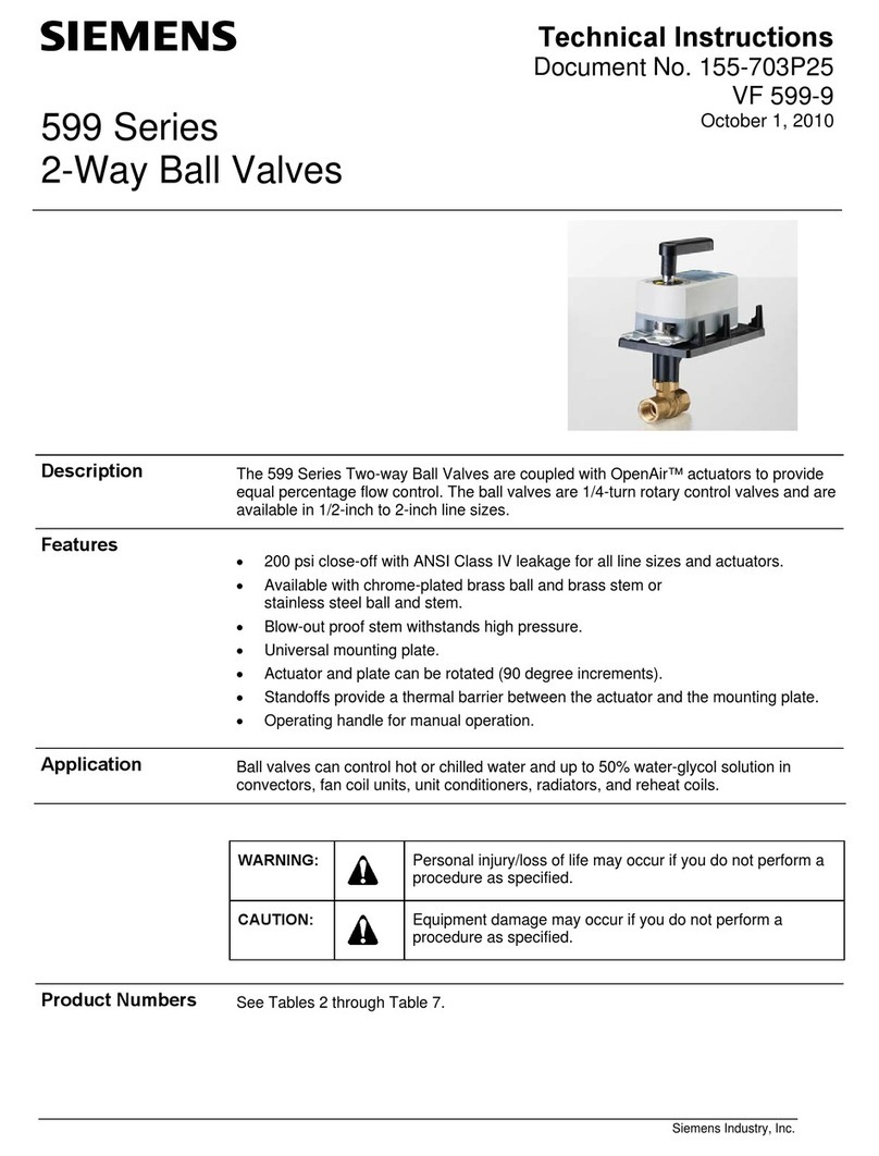 Siemens Flowrite 599 Series Technical instructions