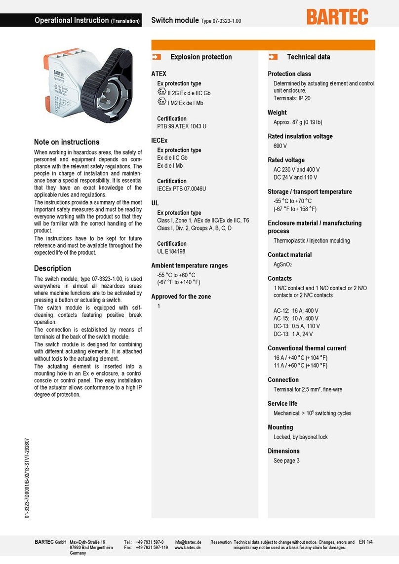 Bartec 07-3323-1.00 Quick start guide