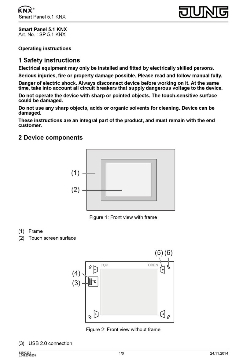Jung Smart Panel 5.1 KNX operating instructions