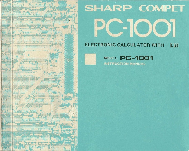 Sharp COMPET PC-1001 User manual
