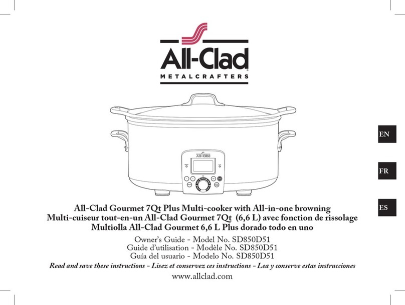 all-clad Gourmet Plus SD850D51 owner's guide