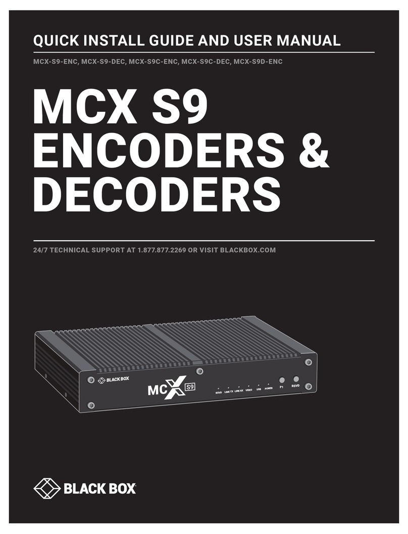 Black Box MCX S9 Series Instructions for use