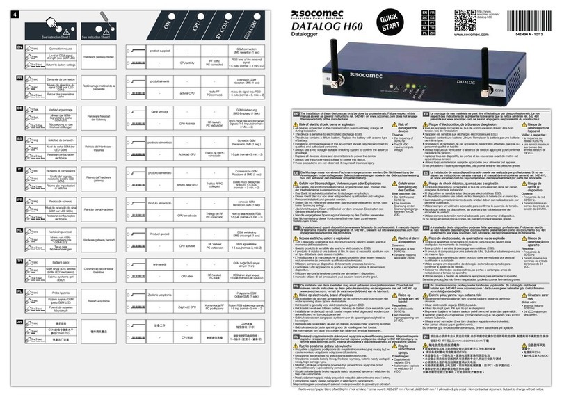 socomec DATALOG H60 quick start