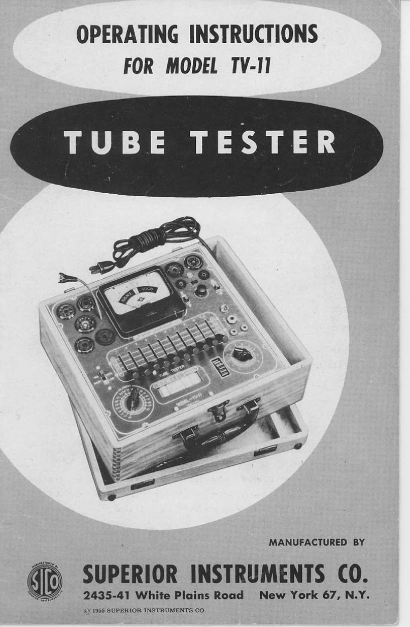 Superior Instruments TV-11 operating instructions