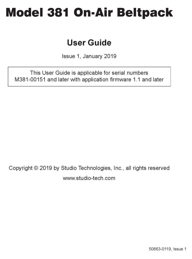 Studio Technologies 381 user guide