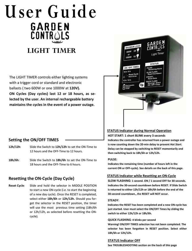 Garden Controls LIGHT TIMER user guide
