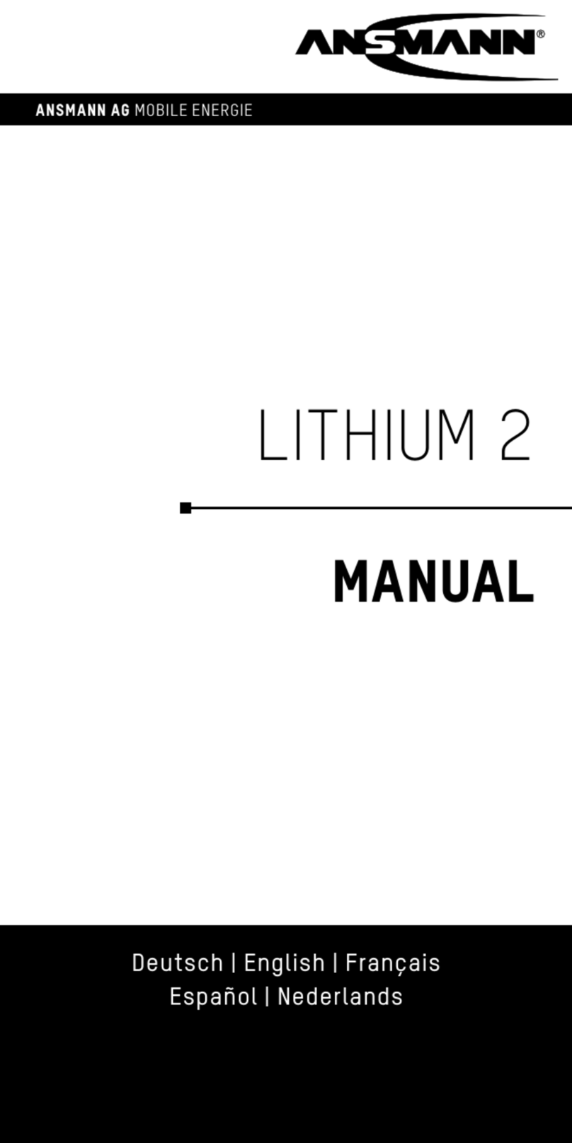 ANSMANN LITHIUM 2 User manual