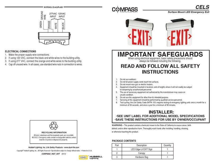 HUBBELL LIGHTING COMPASS CELS User manual