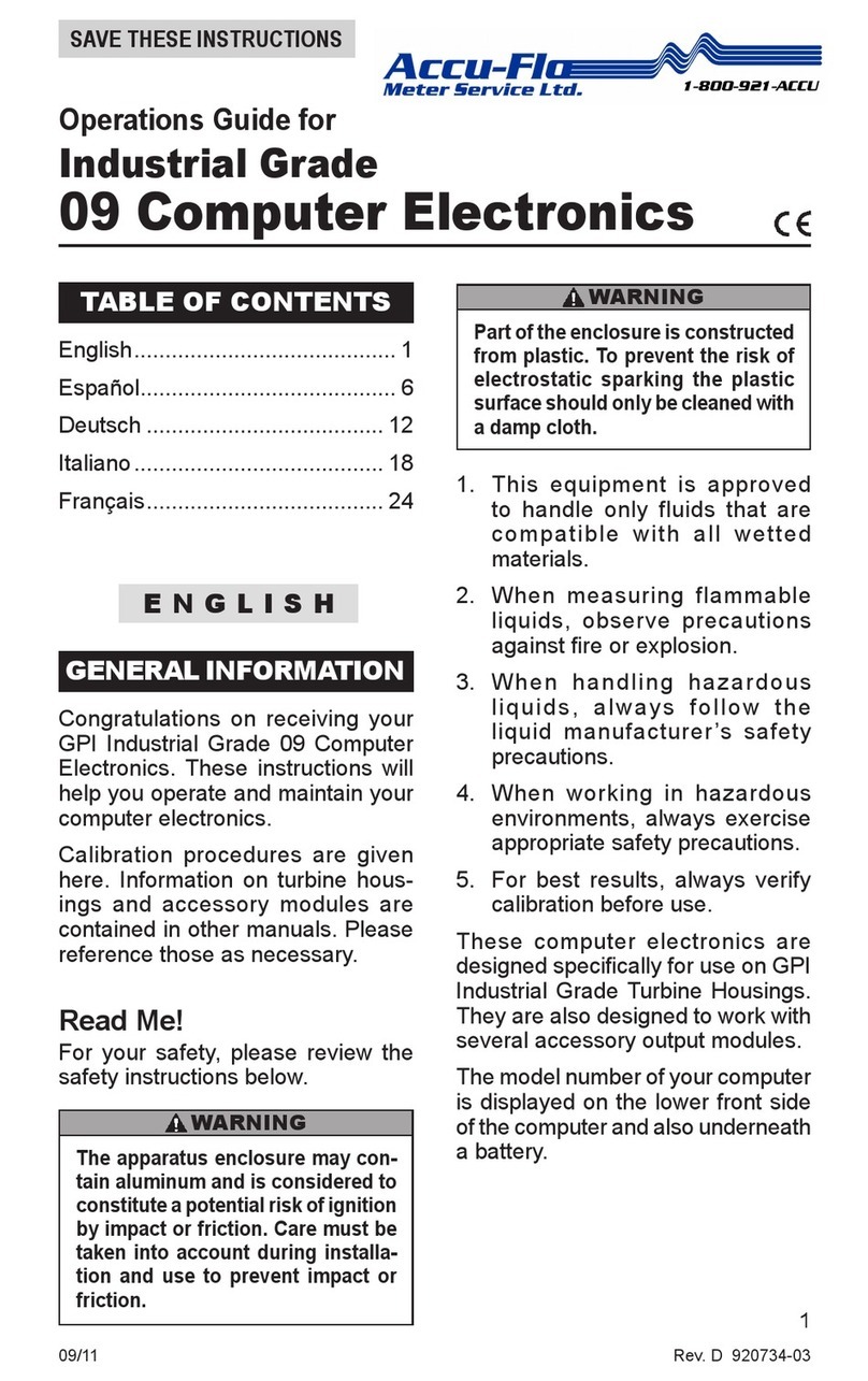 Accu-Flo Meter Service Ltd. 09 Series Operation guide