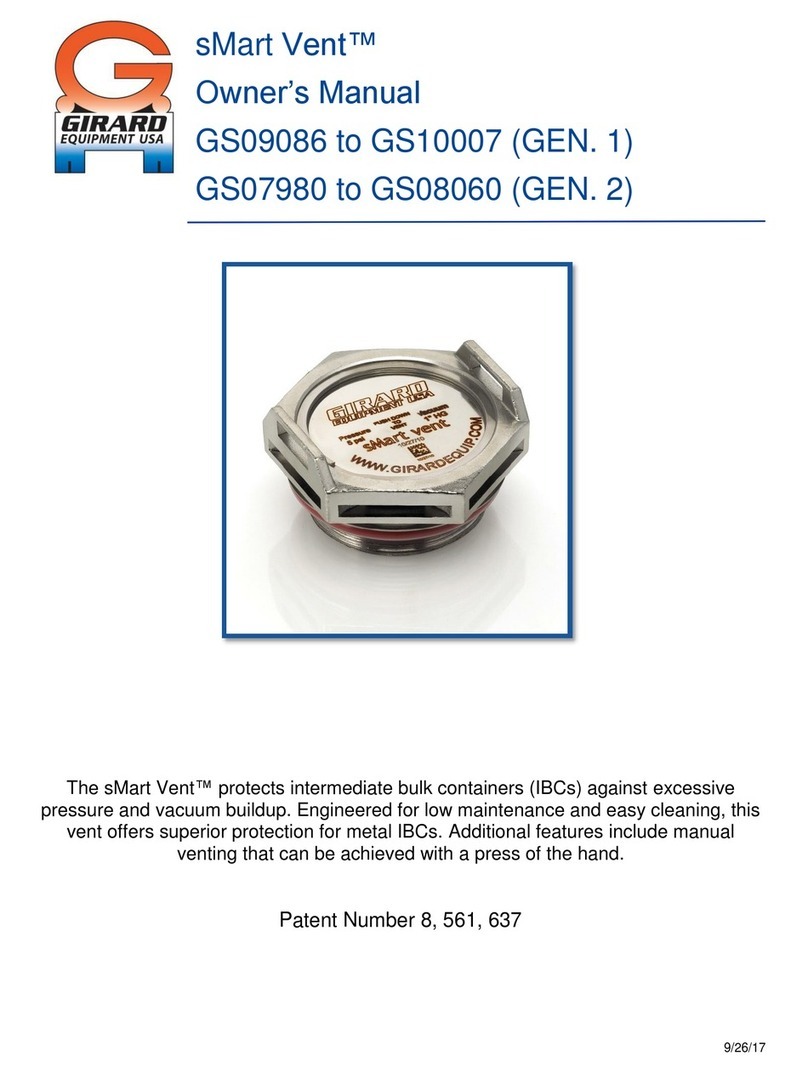 Girard Products sMart Vent owner's manual