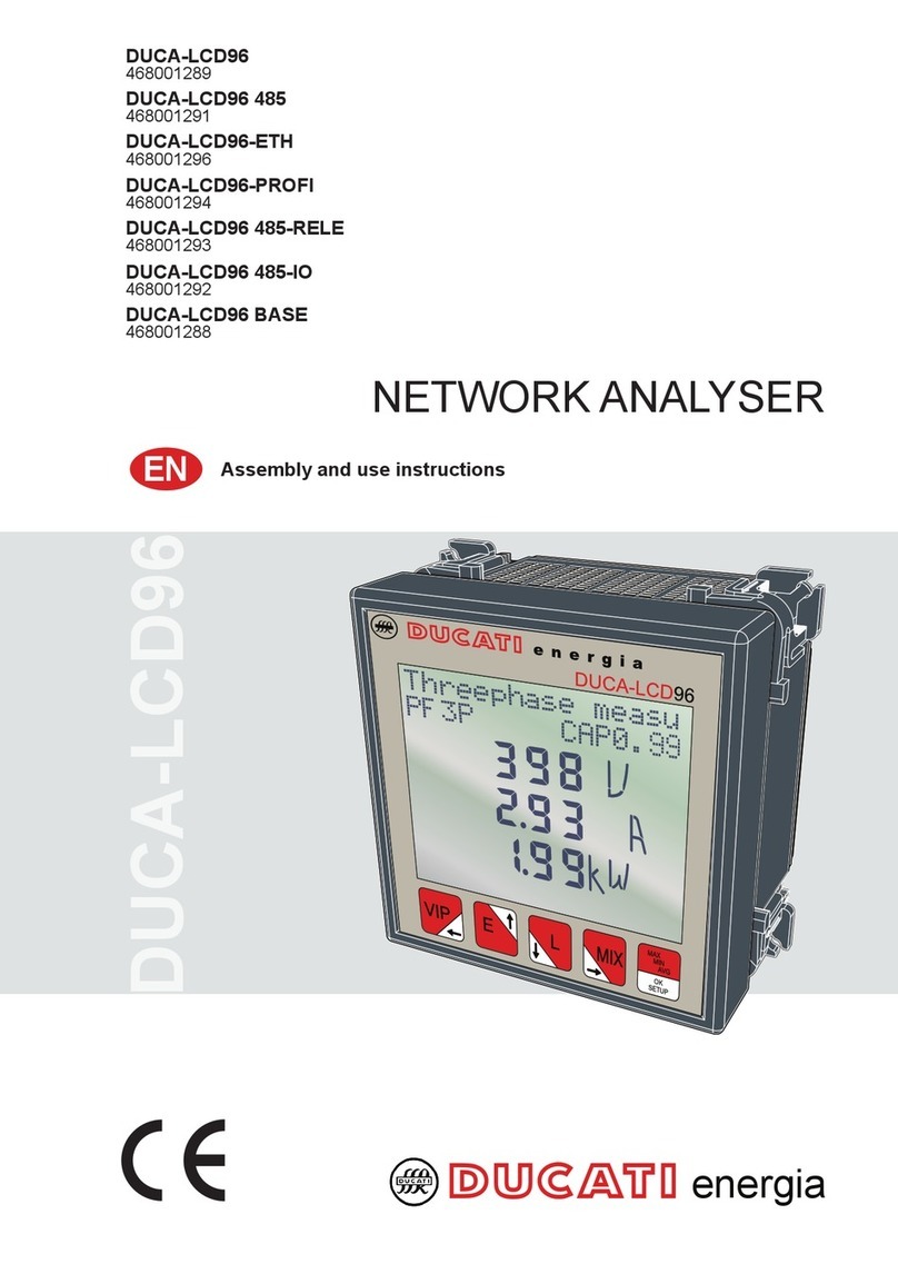 Ducati Energia DUCA-LCD96 Series Assembly and use instructions