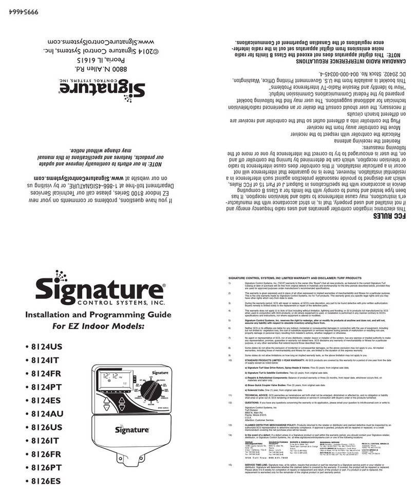 Signature Control Systems 810 Series Installation guide