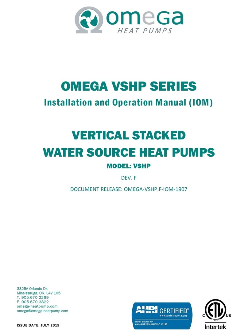 Omega VSHP SERIES Installation and operation manual