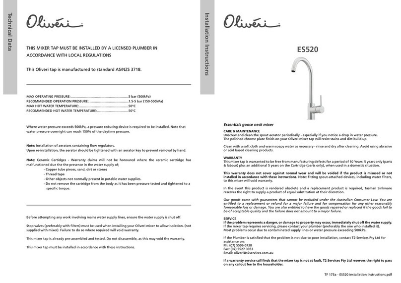 Oliveri ES520 User manual
