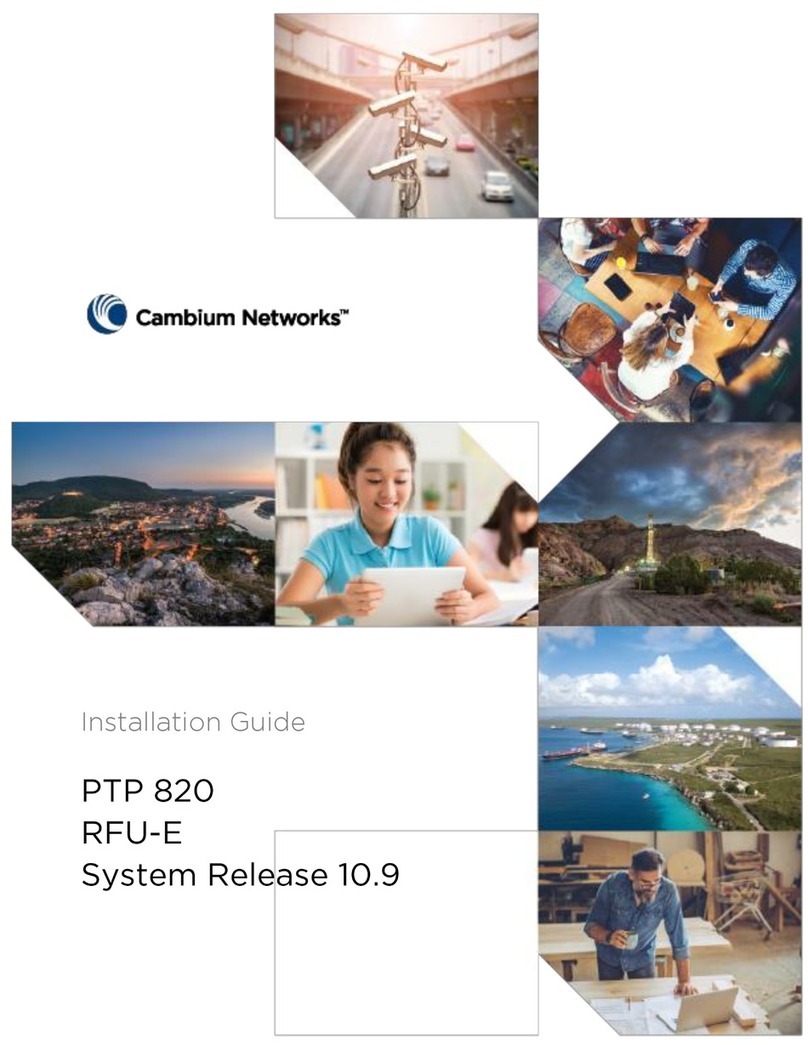 Cambium Networks PTP 820 RFU-E User manual Cambium Networks PTP 820 RFU-E User manual