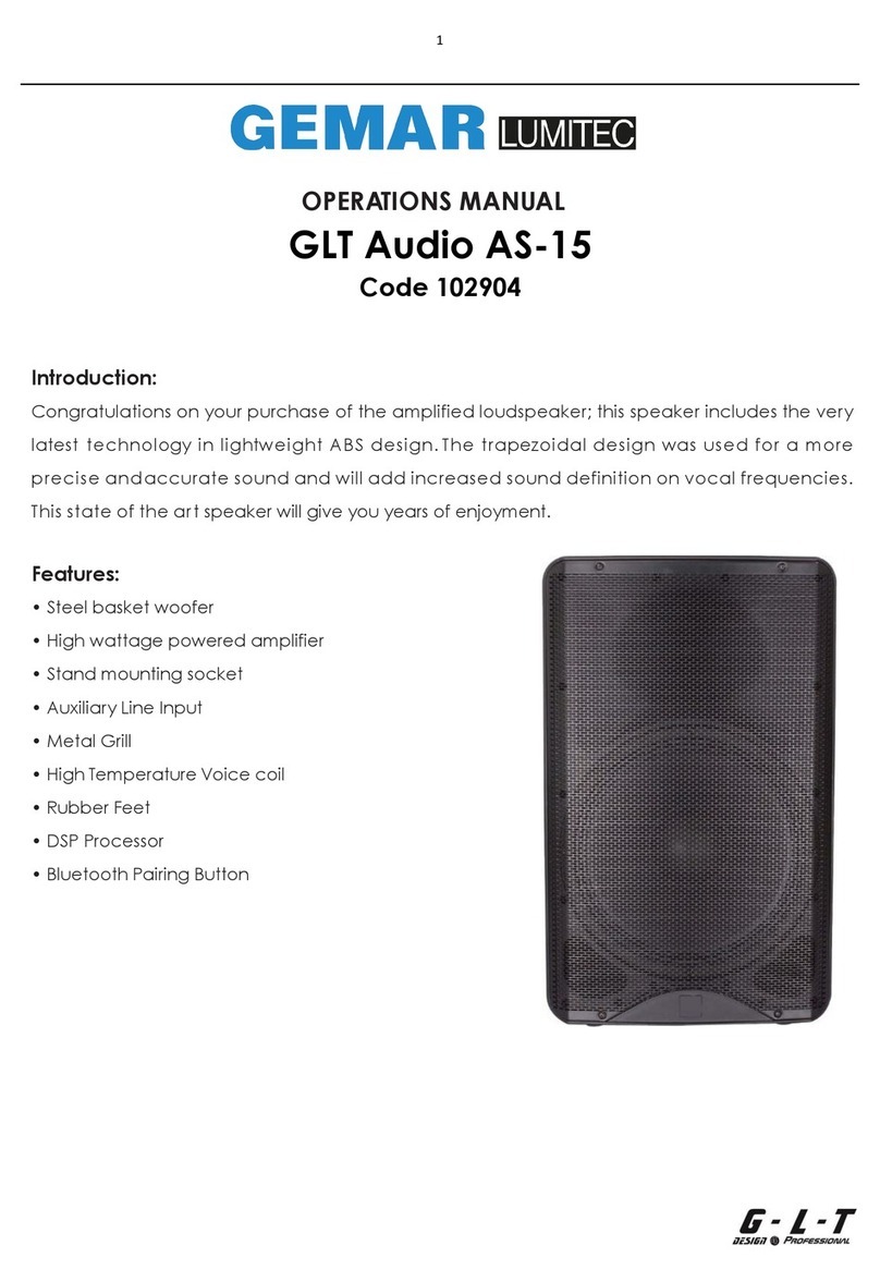 GEMAR Lumitec GLT Audio AS-15 Operation manual