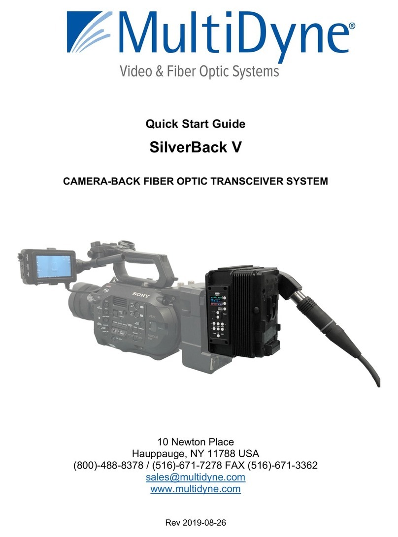 MultiDyne SilverBack V User manual