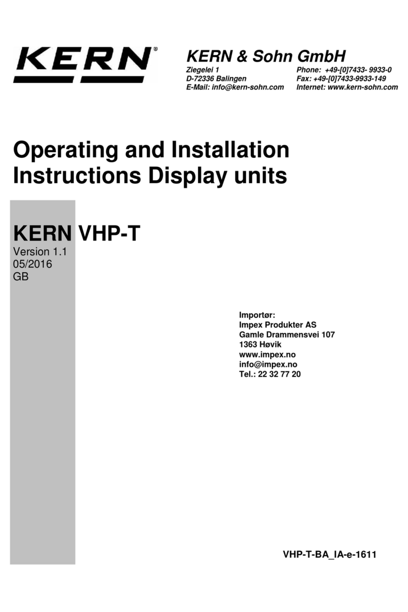 KERN VHP-T User manual