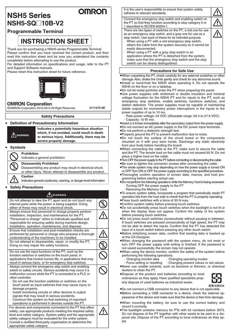 Omron NSH5 Series User manual