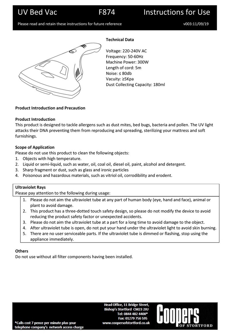Coopers of Stortford F874 Instructions for use