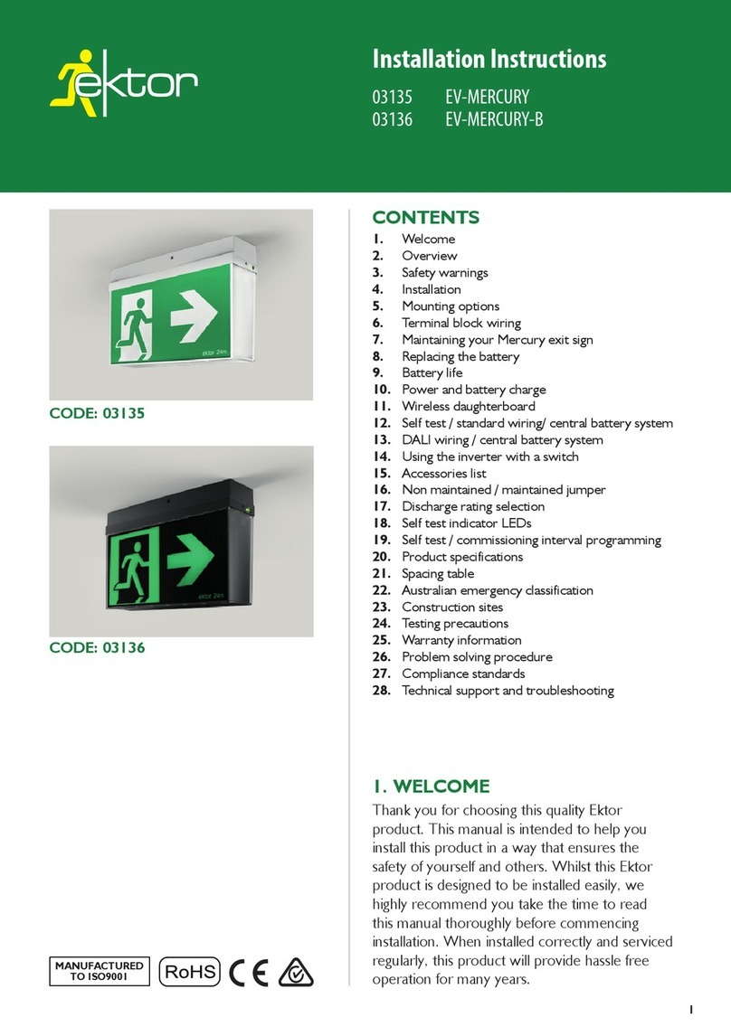 ektor 03135 EV-MERCURY installation instructions