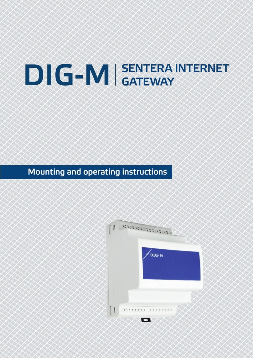 Sentera Controls DIG-M Mounting and operating instructions