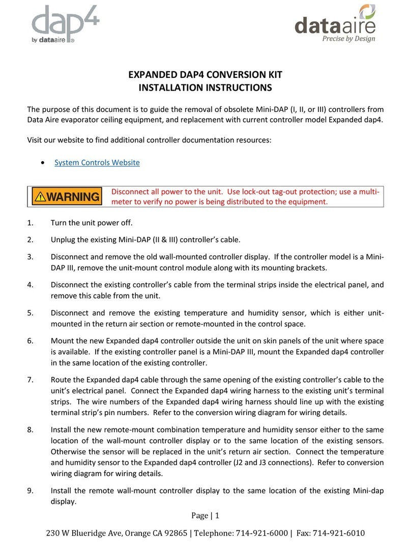 Data Aire dap4 touch User manual