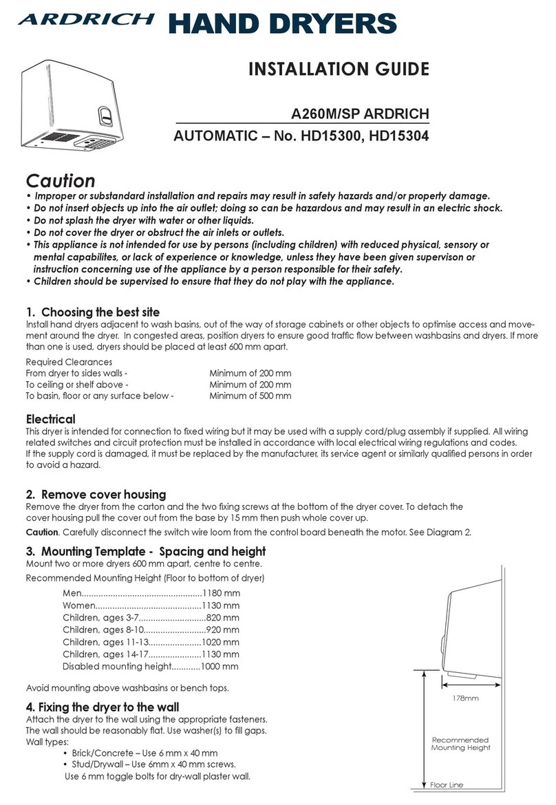 ARDRICH A260M User manual