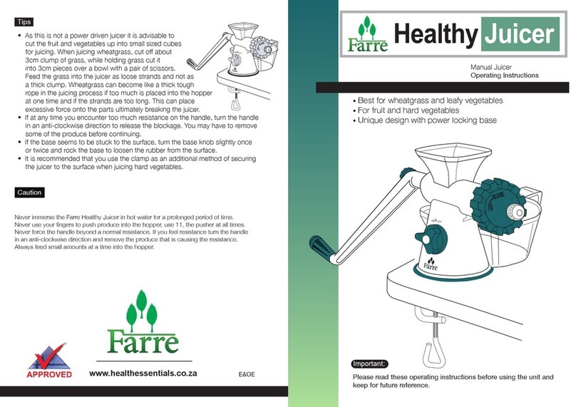 Farre Healthy Juicer User manual