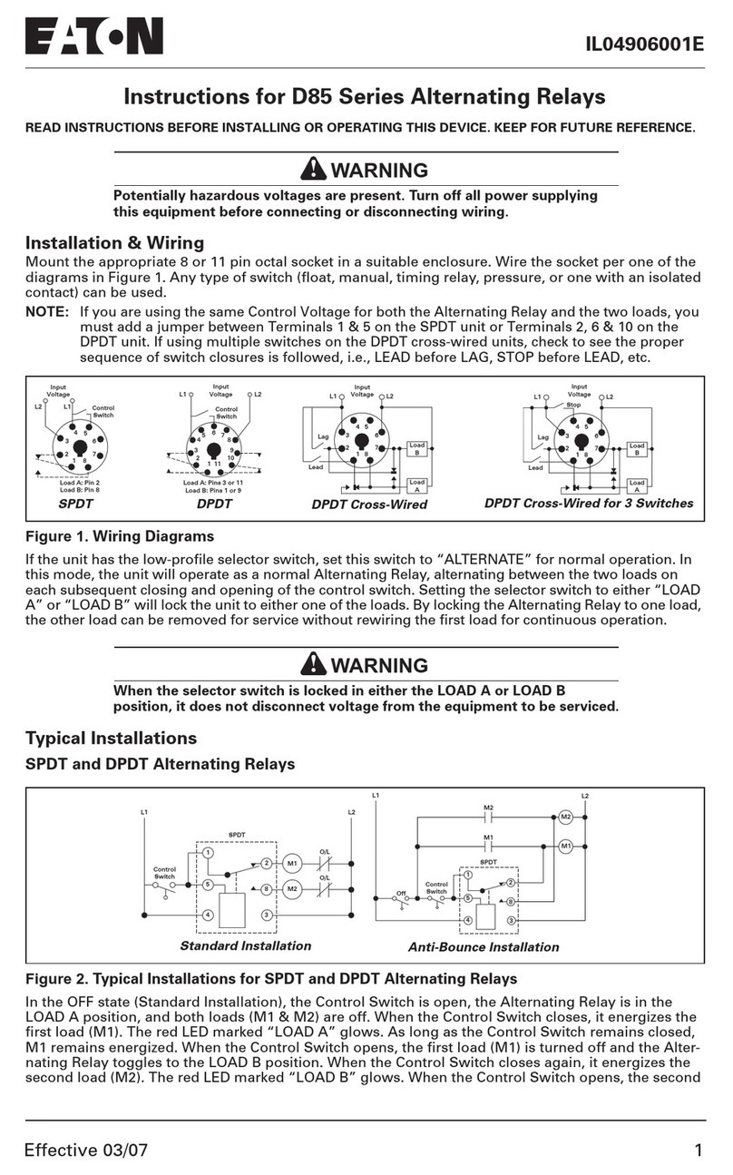 Eaton D85 Series instructions