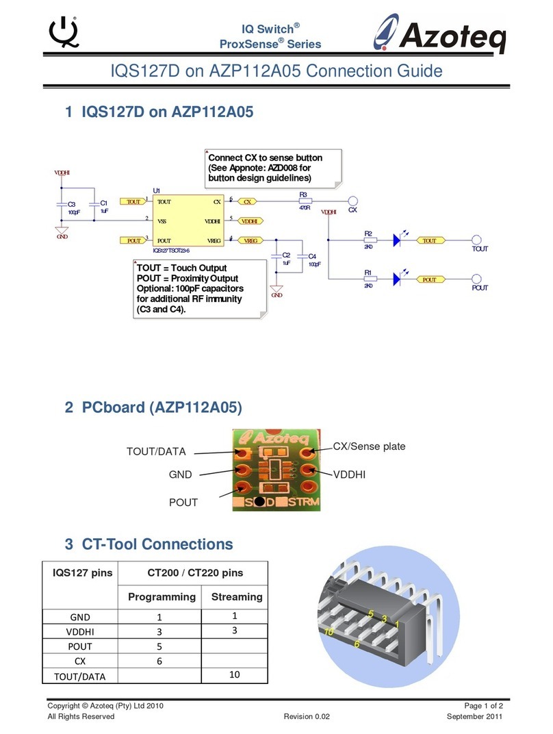 Azoteq ProxSense IQS127D Instruction Manual