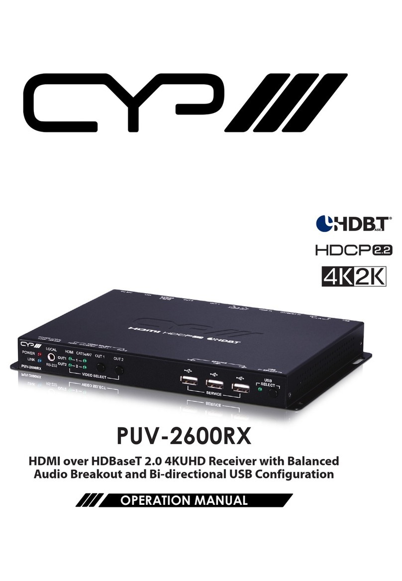 CYP PUV-2600RX Operation manual